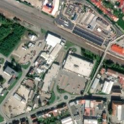 Satellite imagery of [Uherský Brod] cemetery curch t., CZ