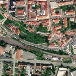 Satellite imagery of [Uherský Brod] cemetery curch t., CZ