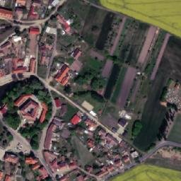 Satellite imagery of [Hostim] church t., CZ