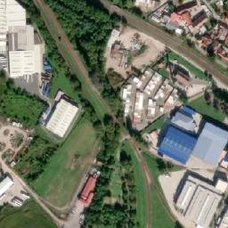 Satellite imagery of Vetropack Moravia Glass, glassworks chimney-1,T,, CZ