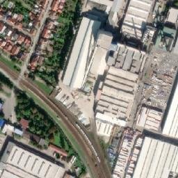 Satellite imagery of Vetropack Moravia Glass, glassworks chimney-1,T,, CZ