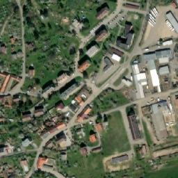 Satellite imagery of [Lhenice] church t., CZ