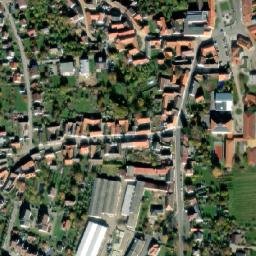 Satellite imagery of [Lhenice] church t., CZ