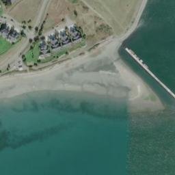 Satellite imagery of Semiahmoo Spit, US