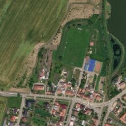 Satellite imagery of [Starovice] church t., CZ