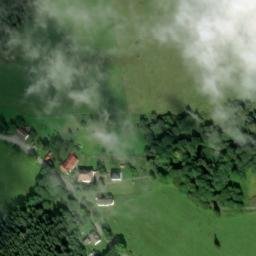 Satellite imagery of [Křišťanov] church t., CZ