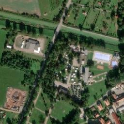 Satellite imagery of Šohaj [Strážnice na Moravě] textil factory chimney, CZ