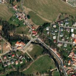Satellite imagery of [Křemže] church t., CZ