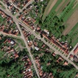 Satellite imagery of [Strání] church t., CZ