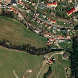 Satellite imagery of [Křemže] church t., CZ