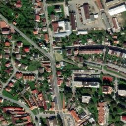 Satellite imagery of [Borovany] church t., CZ
