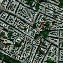Satellite imagery of Montmartre, overview on Paris, FR