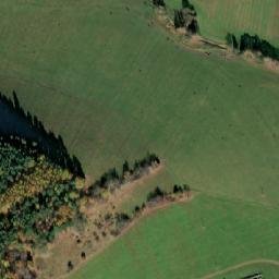 Satellite imagery of [Chvalšiny] church t., CZ