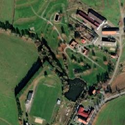 Satellite imagery of [Chvalšiny] church t., CZ