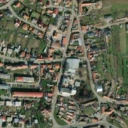 Satellite imagery of [Hodonice] church t., CZ