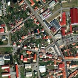 Satellite imagery of Jihostroj [Velešín] factory chimney, CZ