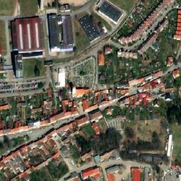 Satellite imagery of Jihostroj [Velešín] factory chimney, CZ
