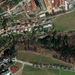 Satellite imagery of Jihostroj [Velešín] factory chimney, CZ