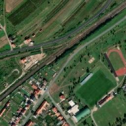 Satellite imagery of Mir [Mikulčice] coal mine chimney, CZ