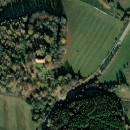 Satellite imagery of Olymp [Boletice-Kraví Hora] church t., CZ