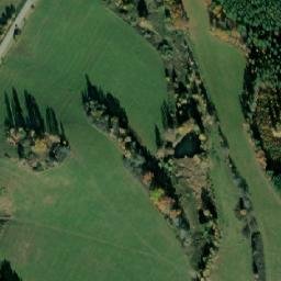 Satellite imagery of Olymp [Boletice-Kraví Hora] church t., CZ