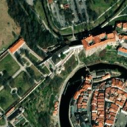 Satellite imagery of Český Krumlov Castle, CZ