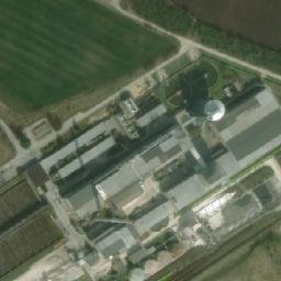 Satellite imagery of [Hrušovany nad Jevišovkou] sugar factory chimney, CZ