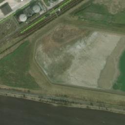 Satellite imagery of [Hrušovany nad Jevišovkou] sugar factory chimney, CZ
