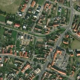 Satellite imagery of [Chvalovice] church t., CZ