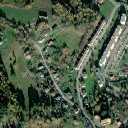 Satellite imagery of [Větřní] church t., CZ
