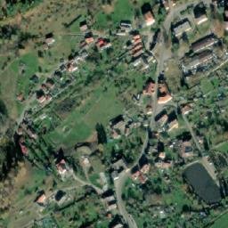 Satellite imagery of [Větřní] church t., CZ
