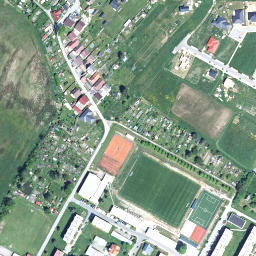 Satellite imagery of [České Velenice] church t., CZ