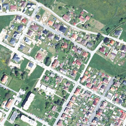 Satellite imagery of [České Velenice] church t., CZ