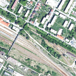 Satellite imagery of [České Velenice] church t., CZ