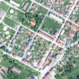 Satellite imagery of [České Velenice] church t., CZ