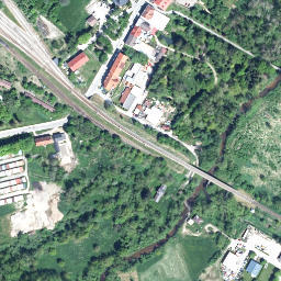 Satellite imagery of [České Velenice] church t., CZ