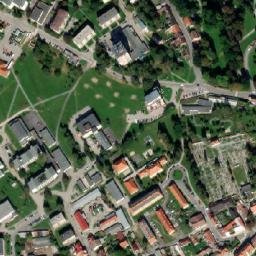 Satellite imagery of [Kaplice] church t., CZ