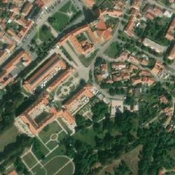 Satellite imagery of [Valtice] church t., CZ