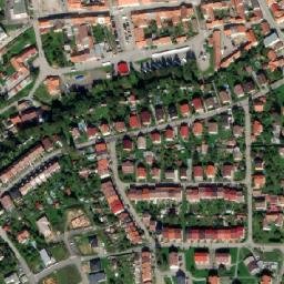 Satellite imagery of [Kaplice] church t., CZ