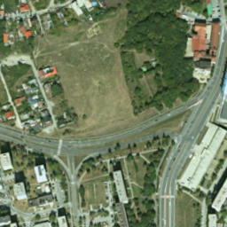 Satellite imagery of Košice Ghetto, SK