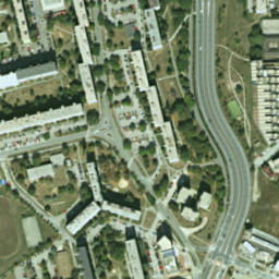Satellite imagery of Košice Ghetto, SK