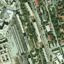 Satellite imagery of Košice Ghetto, SK