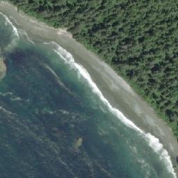 Satellite imagery of Tsusiat Point, CA