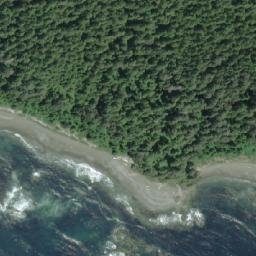 Satellite imagery of Tsusiat Point, CA