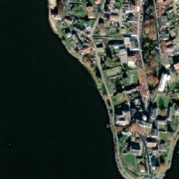 Satellite imagery of [Frymburk] church t., CZ