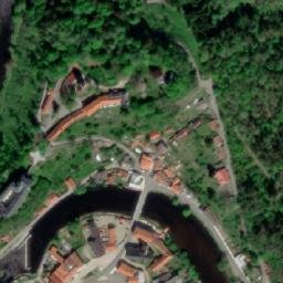 Satellite imagery of [Rožmberk nad Vltavou] castle outlook t., CZ