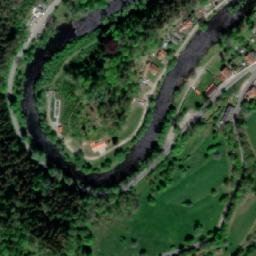 Satellite imagery of [Rožmberk nad Vltavou] castle outlook t., CZ