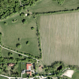 Satellite imagery of Bisamberg transmitter, 120 metres mast, AT