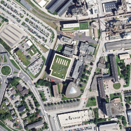 Satellite imagery of VOEST-Gasometer Linz, AT