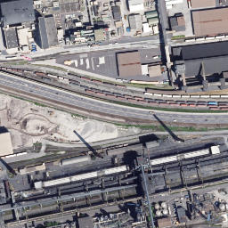 Satellite imagery of VOEST-Gasometer Linz, AT